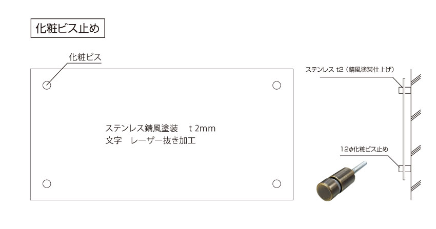 アンティーク調サイン 仕様図面 看板図面