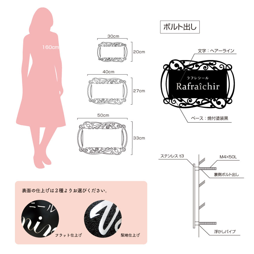 プロヴァンス、看板デザイン仕様図面、詳細図面