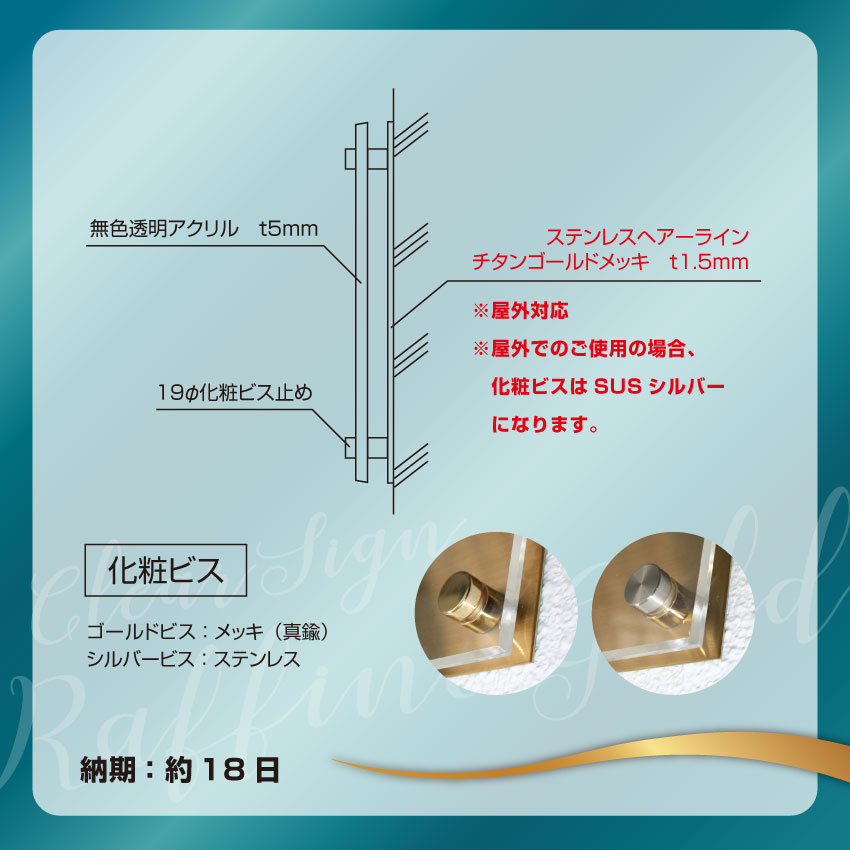 ラフィネゴールド、詳細図面、看板図面