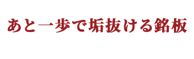 あと一歩で垢抜ける銘板
