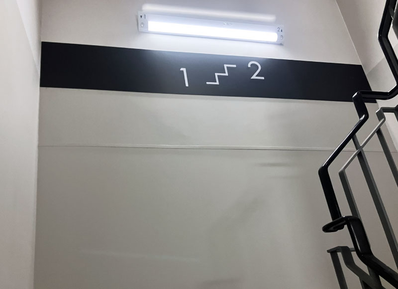 階数表示サイン　サイン　踊り場表示