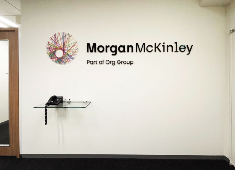 会社ロゴアクリル切り文字
おしゃれな看板 事務所の看板